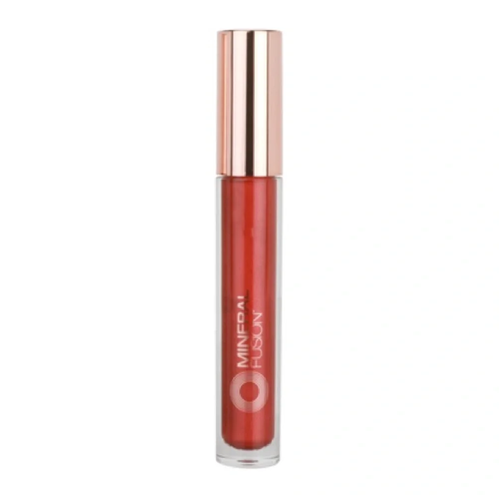Mineral Fusion Hydro-Shine Lip Gloss | Florence Bright Red | NIB | Clean Beauty